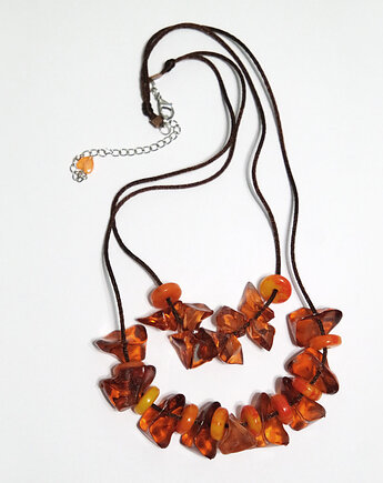 Naszyjnik - Bursztynowa pomarańcza, yenoo