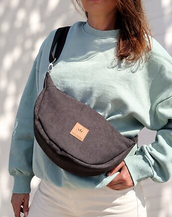 Torebka crossbody z Czekoladowego Nubuku, sabi tatka