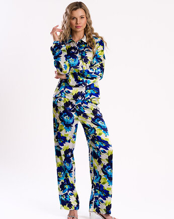 Spodnie w kwiatowy wzór - unikat, Torri Design.com