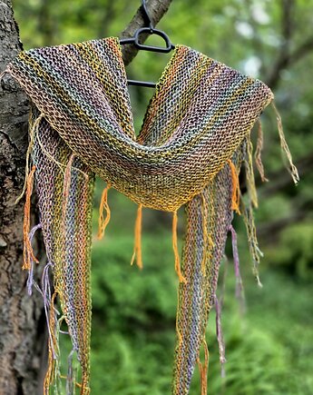 Słoneczna łąka / chustka, agat handmade