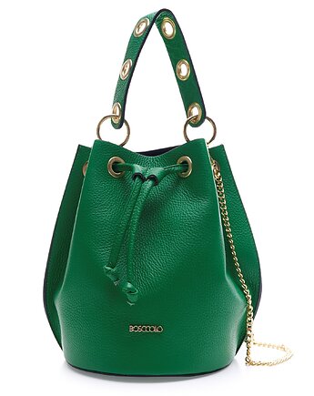 Torebka skórzana - worek (6672), BOSCCOLO