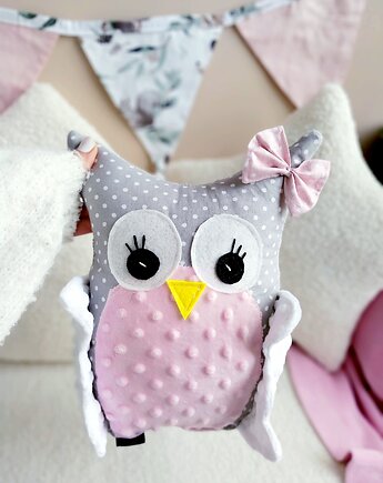 Poduszka dekoracyjna SÓWKA SOWA imię dziecka metryczka PREZENT, Atelier Liliputki