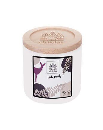 Świeca o zapachu białego piżma 400g - Biały mech, Dzikilas