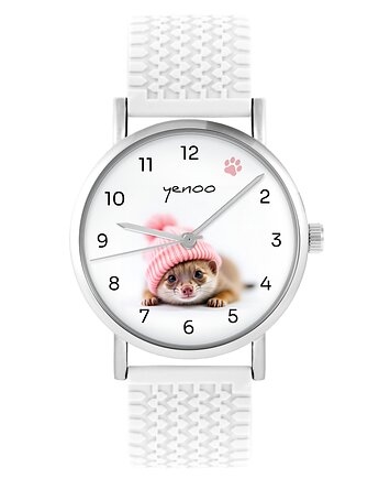 Zegarek - Surykatka - silikonowy, biały, yenoo