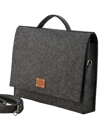Duża Torba Na Laptopa 15'6" - teczka grafit, Green Sheep