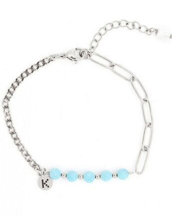 Bestseller! Bransoletka z Amazonitem Srebrna stal szlachetna, Kulka Bransoletki