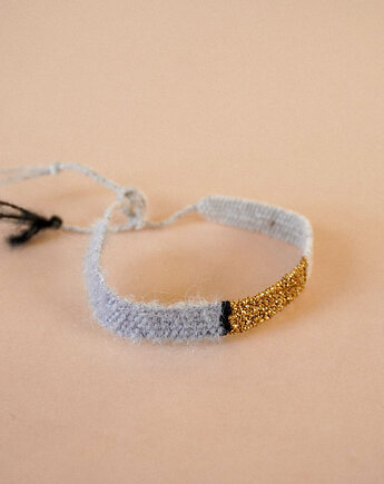 Bransoletka handmade z nici, na sznurku, paseczki, Słońcem Tkane