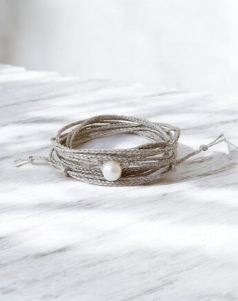 NATURE Len i perła bransoletka, galeria nuit