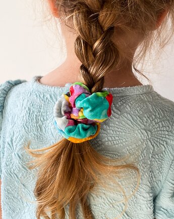 Scrunchie gumka frotka wąska - żelki misie, Zdunetti