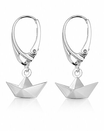 Kolczyki PAPER SHIPS Origami- srebro, złoto, różowe złoto, ISSI Jewelry