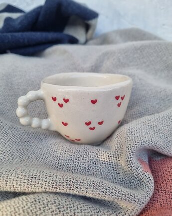 Filiżanka ceramiczna SERDUSZKA, krusz art