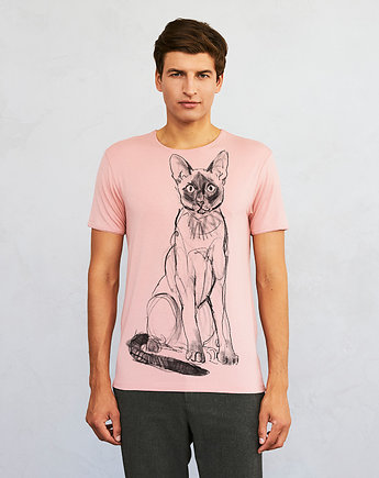 Siamese Cat Men's T-shirt light pink, SELVA
