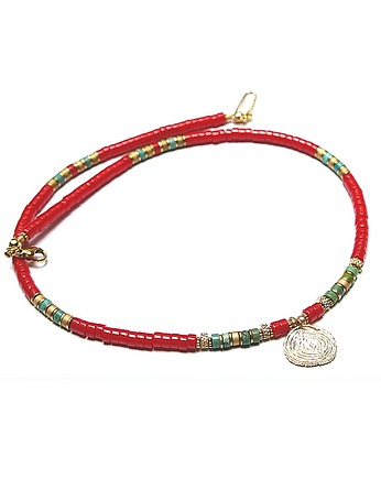 Koral red vol. 9 /22.07.25/ choker - Szlachetna kolekcja, KiKa pracownia