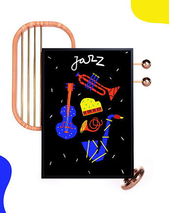 Plakat Jazz, Natka Wieczorek ilustracje