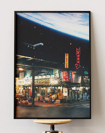 Plakat Nocne Życie - Kolaż Fine Art, DAPIDOKA