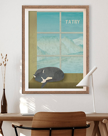 Plakat Tatry - zima w górach, minimalmill