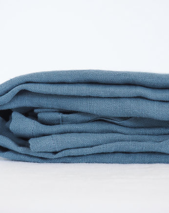 Lniane Prześcieradło Płaskie DUSTY BLUE, OKAZJE - Prezent na Wesele