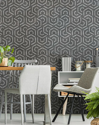 Powtarzalny szablon malarski / HEXAGON SWIRL, Szablony Nakleo