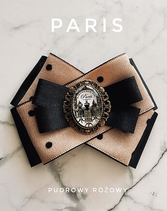 Kolekcja PARIS  z grafiką retro w stylu francuskim, Pudrowy Różowy