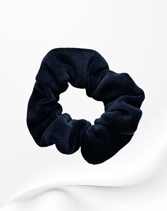 Gumka frotka scrunchie midi welurowa granatowa, Zdunetti