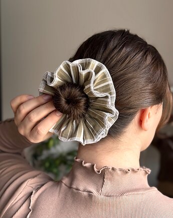 Scrunchie Falbana Paski, wu handmade