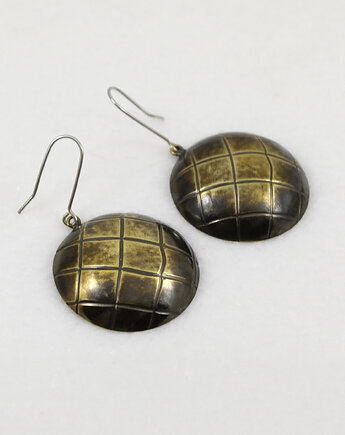 Krata - mosiężne kolczyki lub klipsy - unikat, Caltha