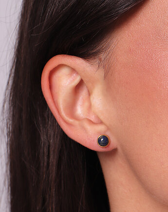 Kolczyki pozłacane sztyfty - lapis lazuli, Bring Biżuteria