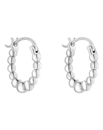 Srebrne kolczyki koła z kuleczek, SOTHO