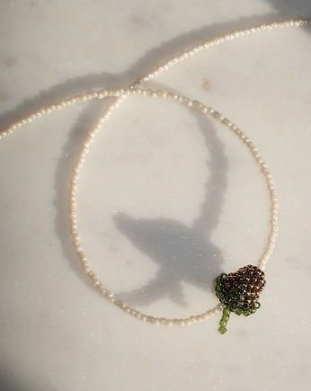 Naszyjnik - lampone marrone II, LIMONI E FIORI