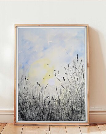 Oryginalna akwarela. Łąka 46x61cm, Malgorzata Domanska