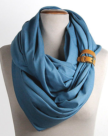 Dzianinowy Komin Tuba Szal - BLUE (pasek), CADOaccessories