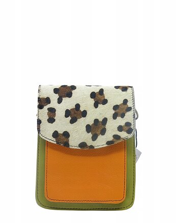 Torebka damska na telefon listonoszka skóra naturalna eko OLIVKA, Olivka Warsaw