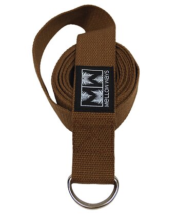 Bawełniany pasek do jogi i do rozciągania 3,8x250cm Umber, Mellow Ways