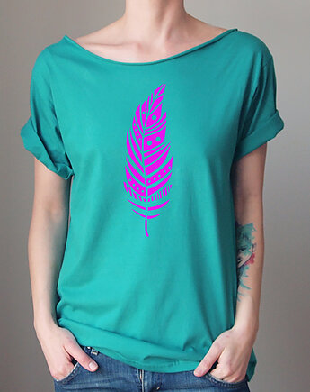 Piórko fluo róż Szafirowy Oversize, ONE MUG A DAY