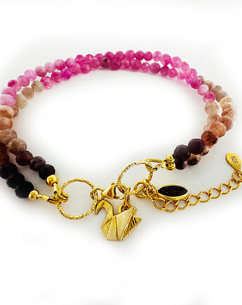 TURMALIN Podwójna Bransoletka z kamieni naturalnych, Anemon Atelier