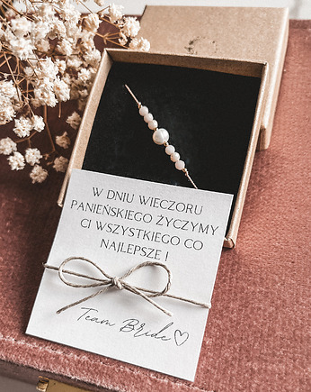 Bransoletka prezent na wieczór panieński Team Bride, Tiny Stone