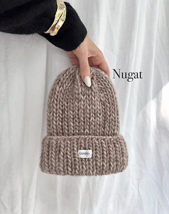 Czapka Lily 100% wełna *nugat*, GANGSTA KNIT