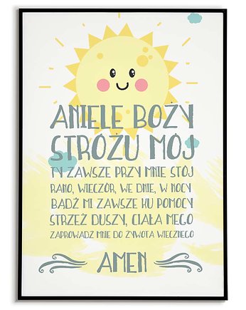 PLAKAT MODLITWA komunia /chrzest dla dziecka, Bajkowe Obrazki