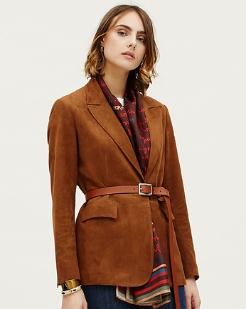 piękna marynarka w modnym kolorze camel, OKY