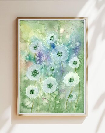 Oryginalna akwarela. Dmuchawce A5, Malgorzata Domanska