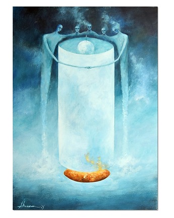 Synod - oryginalny obraz ręcznie malowany surrealizm, Galeriai