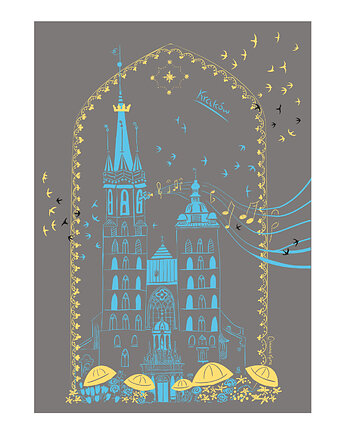Plakat Kraków Kościół Mariacki, Gliniana Kura