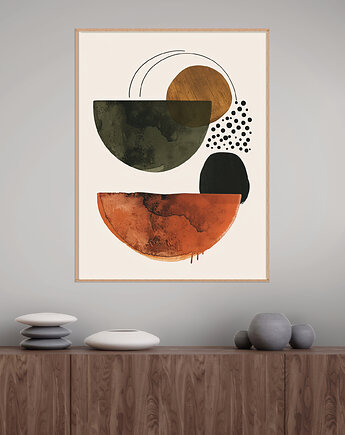 Geometria natury - Plakat, druk - Minimalizm, Boho, Loft #73, Black Sapphire Art