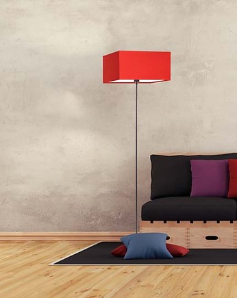 Klasyczna lampa stojąca z kwadratowym abażurem 40x40 PRAGA, LYSNE