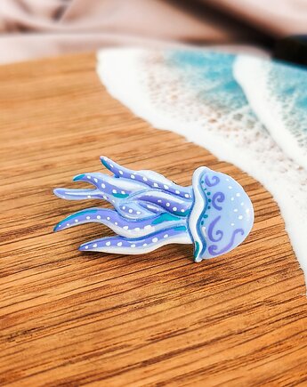 Pin meduza przypinka z morskim motywem, kolekcja morska, boho, Dary Rusałki