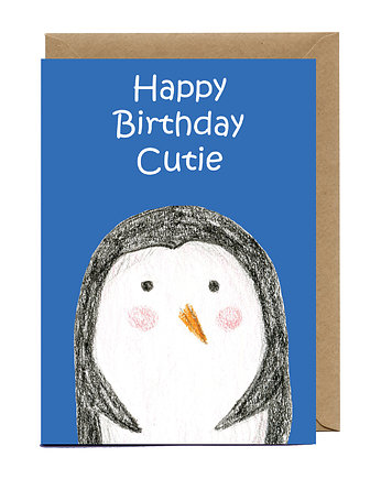 Kartka urodzinowa Pingwin, JuliArt