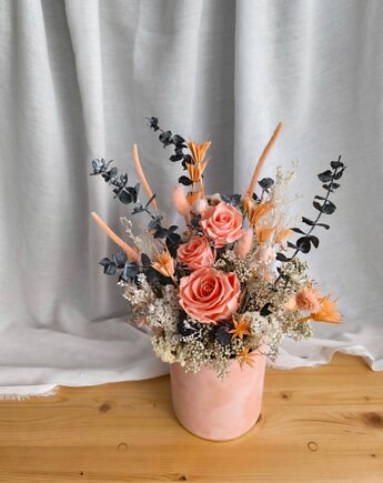 Brzoskwiniowy kwiatowy box, Rondo Kwiatowe