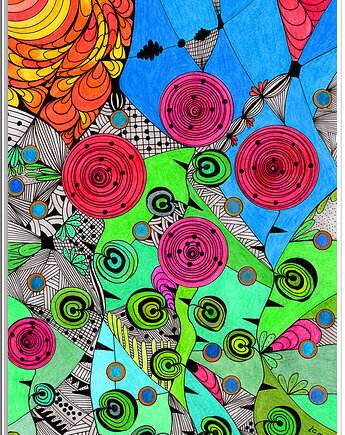 23. DZIKIE RÓŻE - rysunek, plakat., kama4you