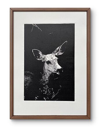 Linoryt "Sarna", Scrap Glass Art Studio