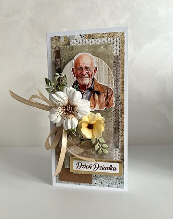 Kartka na Dzień Dziadka, papierowa kraina